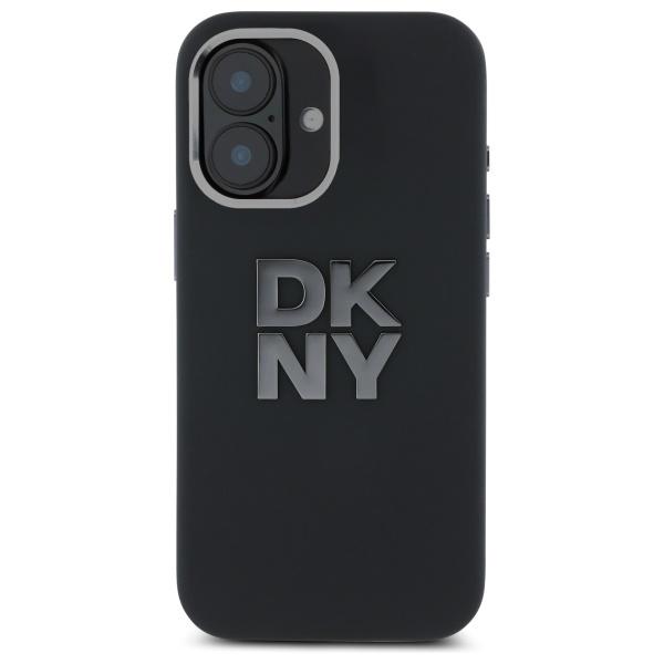 DKNY Mobilskal till iPhone 16 Liquid Silikon Metall Logo - Svart | 2353 | AlltMobil