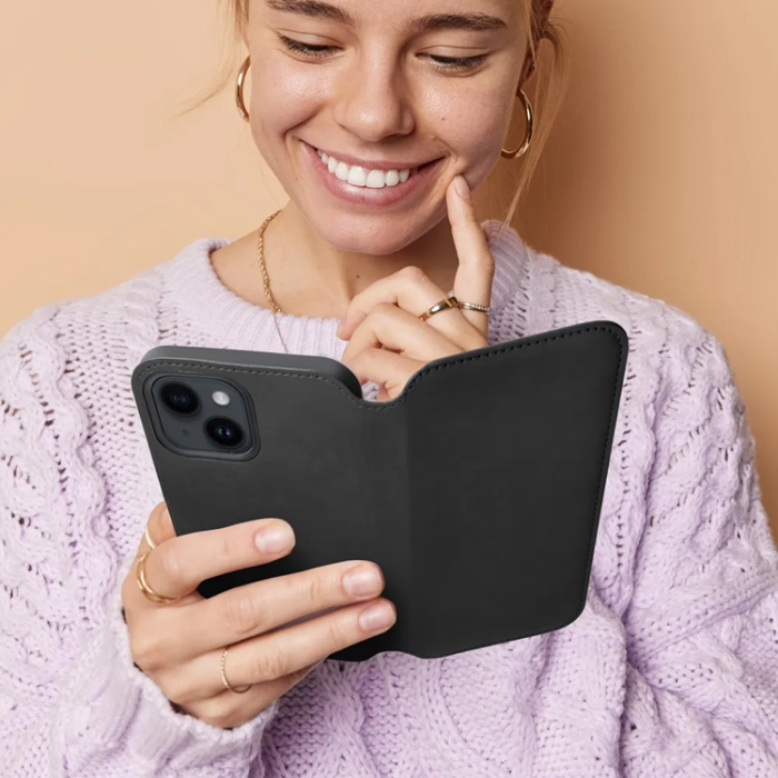 A-One Brand - Xiaomi Redmi Note 14 Pro 4G Plånboksfodral Dual Pocket - Svart