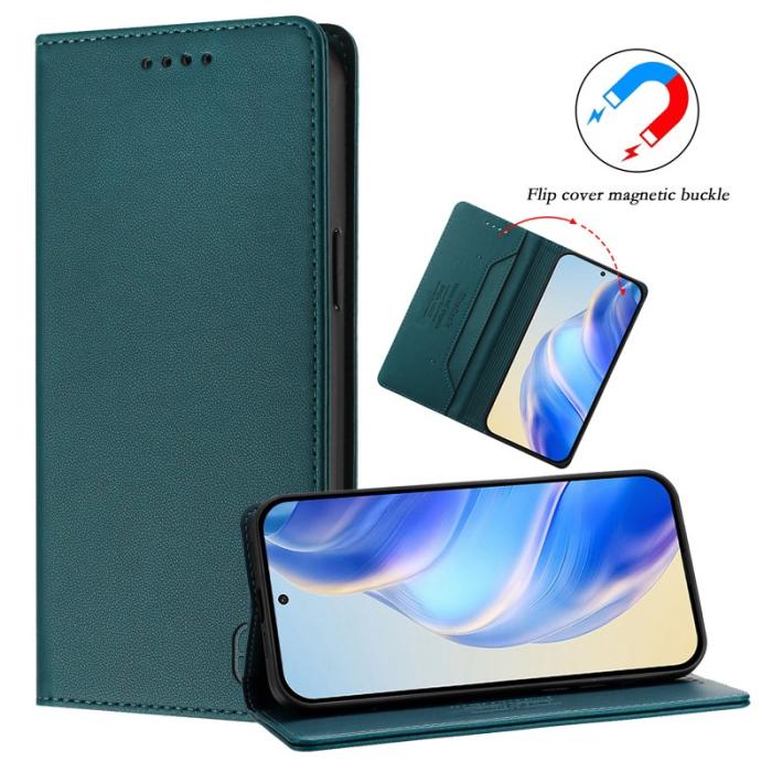 OEM - RINACASIS Samsung Galaxy S26+ Plånboksfodral Konstläder RFID Skydd - Grön