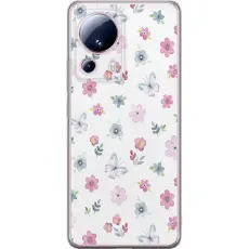 Gustaf - Mobilskal till Xiaomi 13 Lite med Blommor och fj&auml;rillar