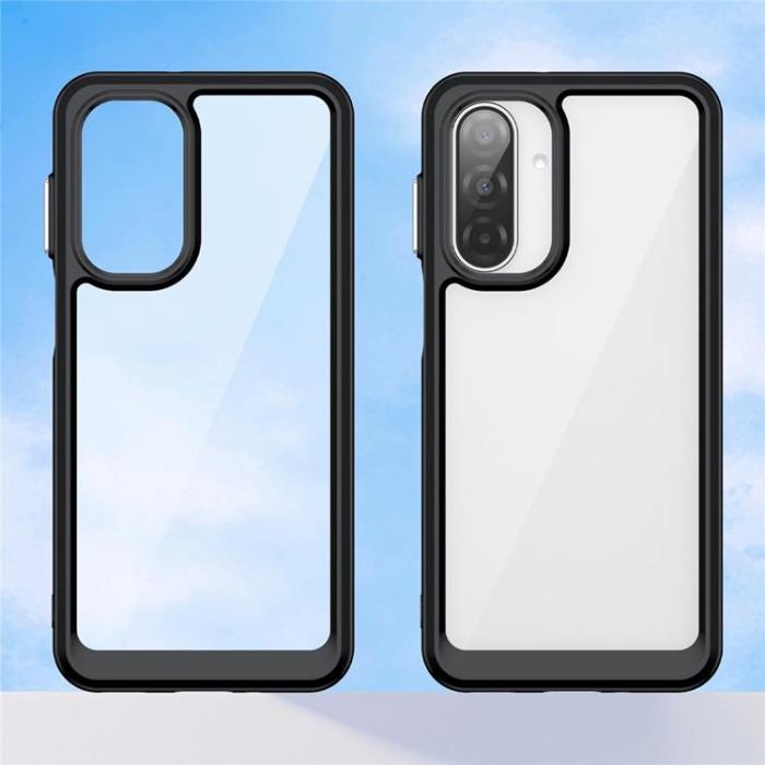 WANLONFENG - WANLONFENG Galaxy A17 5G Mobilskal Med Härdat glas - Svart
