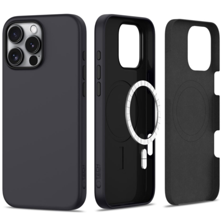 Tech-Protect iPhone 16 Pro Mobilskal Magsafe Silikon - Svart | 2353 | AlltMobil