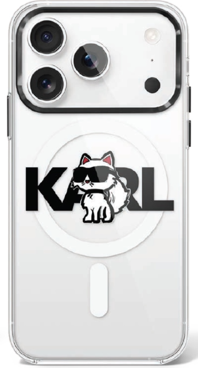 Karl Lagerfeld iPhone 17 Pro Mobilskal Magsafe Choupette Sketch Logo - Clear | 2353 | AlltMobil