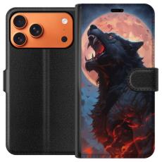 Gustaf - Pl&aring;nboksfodral till Apple Apple iPhone 17 Pro Max med Ylande varg