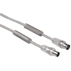 Hama - HAMA Kabel Antenn 90dB Ferrit Transparent-Silver1.5m