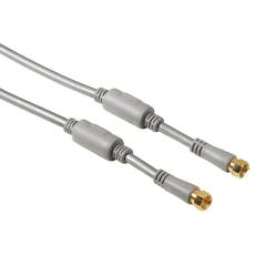 Hama - HAMA Kabel Antenn SAT 100dB Ferrit F-Plug Silver 1.5m