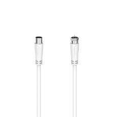 Hama - HAMA Kabel Antenn SAT 90dB F-Plug-Coax Hona Vit 1.5m
