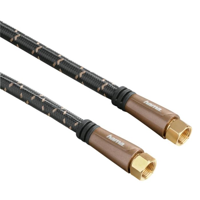 Hama - HAMA Kabel Antenn SAT 120dB F-Plug-F-Plug Svart 3m