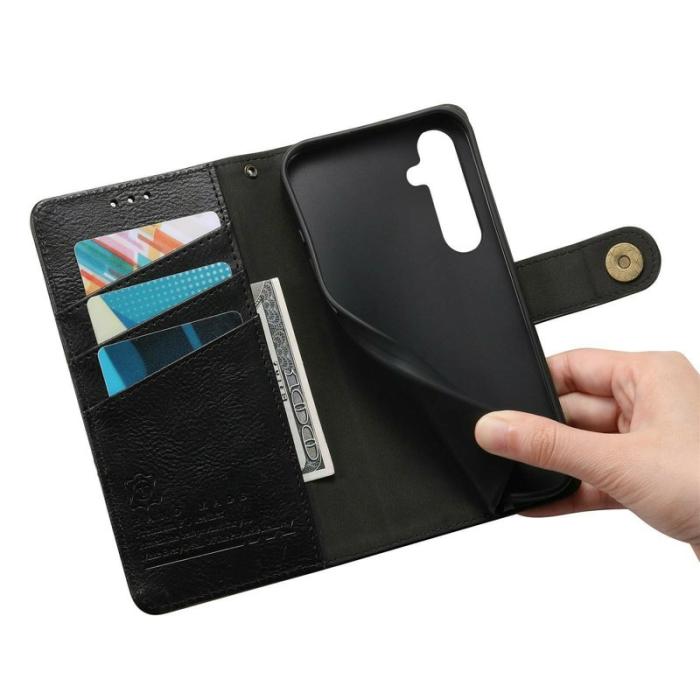 OEM - Mobilfodral för Samsung Galaxy S26 TPU + Konstläder - Svart