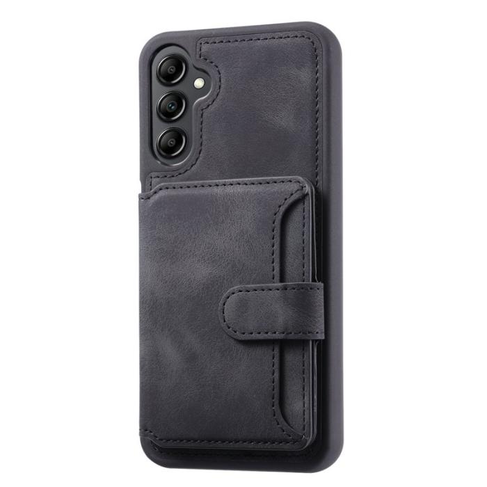 OEM - Plånboksfodral för Samsung Galaxy S26 TPU + Äkta läder - Svart