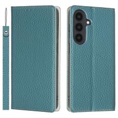 OEM - Pl&aring;nboksfodral f&ouml;r Samsung Galaxy S26 &Auml;kta l&auml;der - Ljusbl&aring;