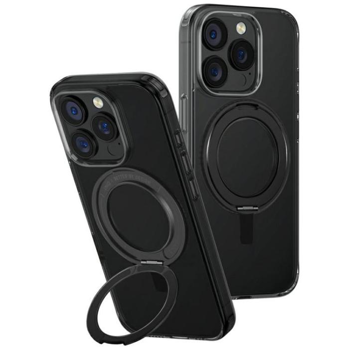 UNIQ - UNIQ iPhone 16 Pro Max Mobilskal Swivix 360 Kickstand - Svart