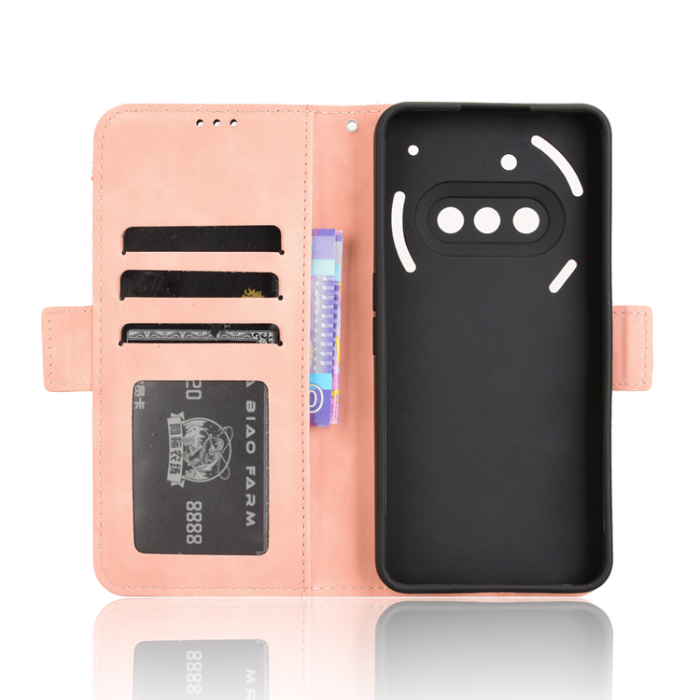 A-One Brand - Nothing Phone (3a) Plånboksfodral Läder - Rosa