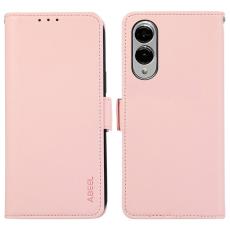 ABEEL - ABEEL Mobilskal till Samsung Galaxy S25 Edge KonstL&auml;der RFID-Skydd - Rosa