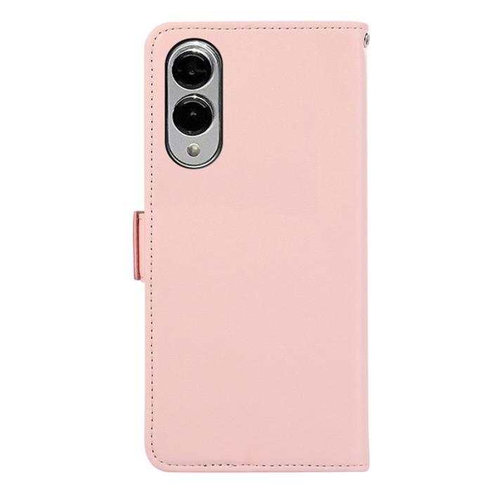 ABEEL - ABEEL Mobilskal till Samsung Galaxy S25 Edge KonstLäder RFID-Skydd - Rosa