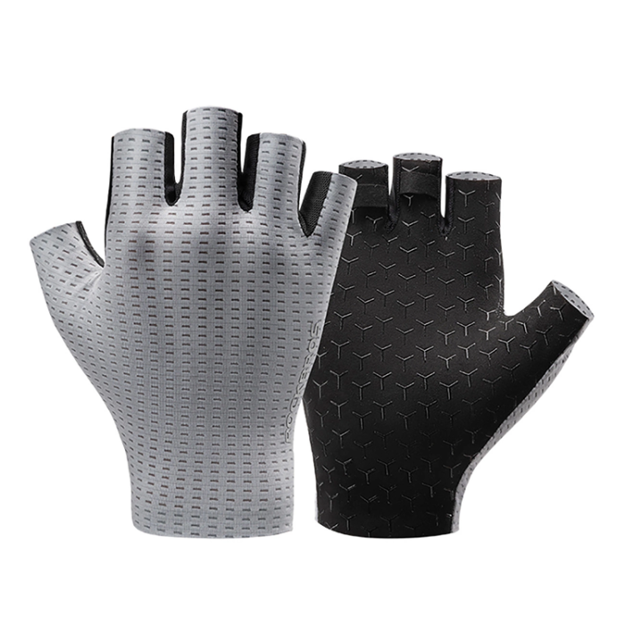Rockbros - Rockbros Andas Short Finger Cykelhandskar Storlek: M - Grå