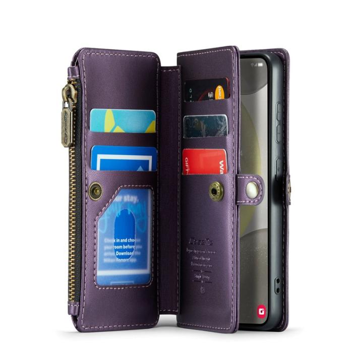 Caseme - CASEME Plånboksfodral Konstläder till Samsung Galaxy S25 - Lila