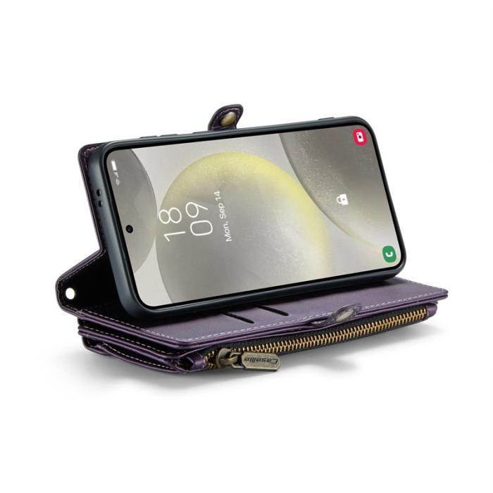 Caseme - CASEME Plånboksfodral Konstläder till Samsung Galaxy S25 - Lila