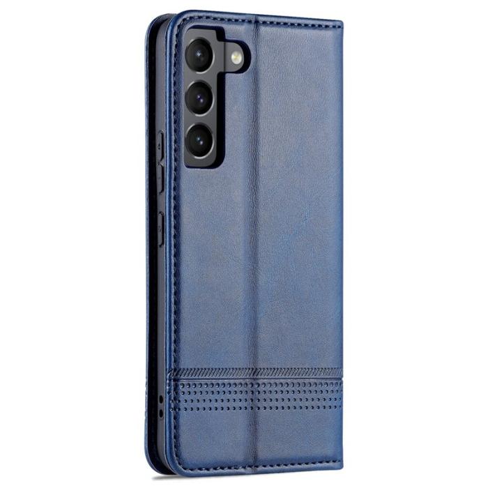 AZNS - AZNS Samsung Galaxy S22 Plånboksfodral Konstläder - Blå