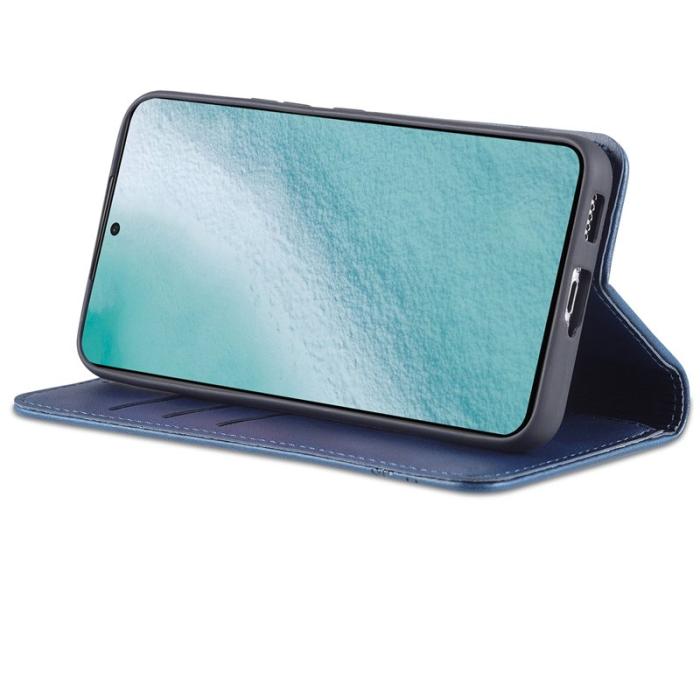 AZNS - AZNS Samsung Galaxy S22 Plånboksfodral Konstläder - Blå