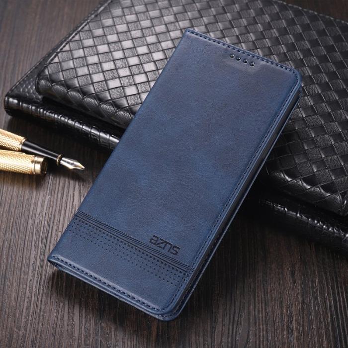 AZNS - AZNS Samsung Galaxy S22 Plånboksfodral Konstläder - Blå