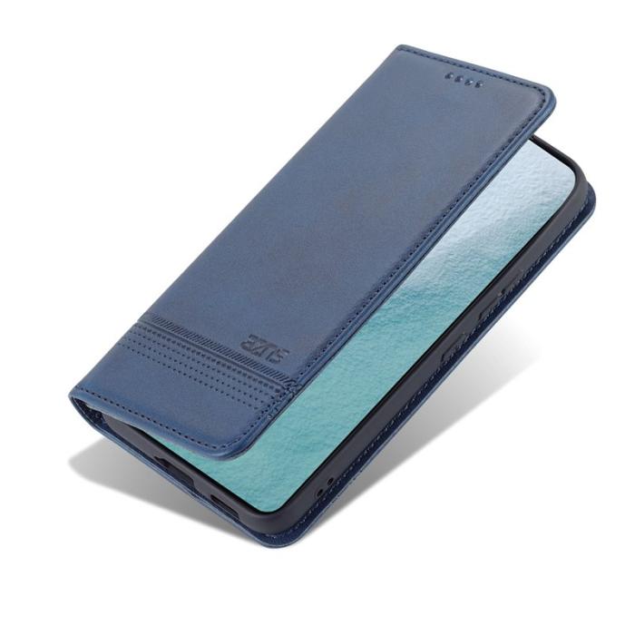 AZNS - AZNS Samsung Galaxy S22 Plånboksfodral Konstläder - Blå