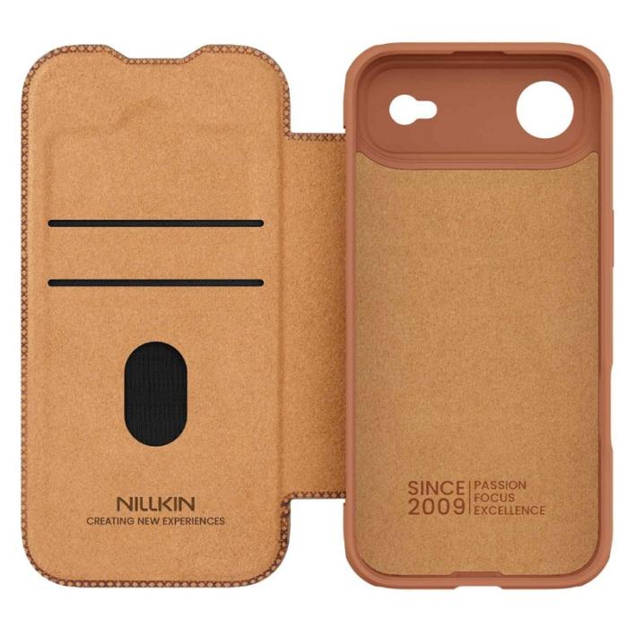 Nillkin - NILLKIN Qin Pro Series Mobilskal till iPhone Air med Kortfack - Brun