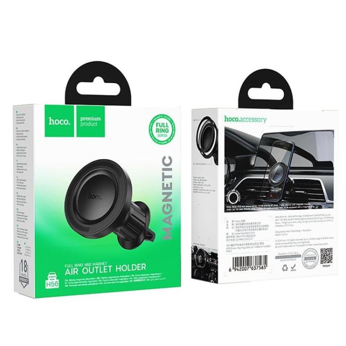 Hoco - Hoco Magnetisk MagSafe Bilhållare till Luftventil H56 - Svart