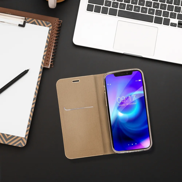 OEM - iPhone 16e Plånboksfodral Luna - Guld