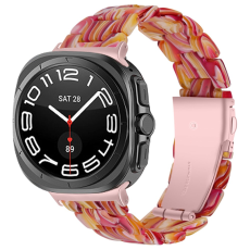 A-One Brand - Galaxy Watch 8/8 Classic (40/44/46mm) Armband Vattentät Acrylic - Silk Röd