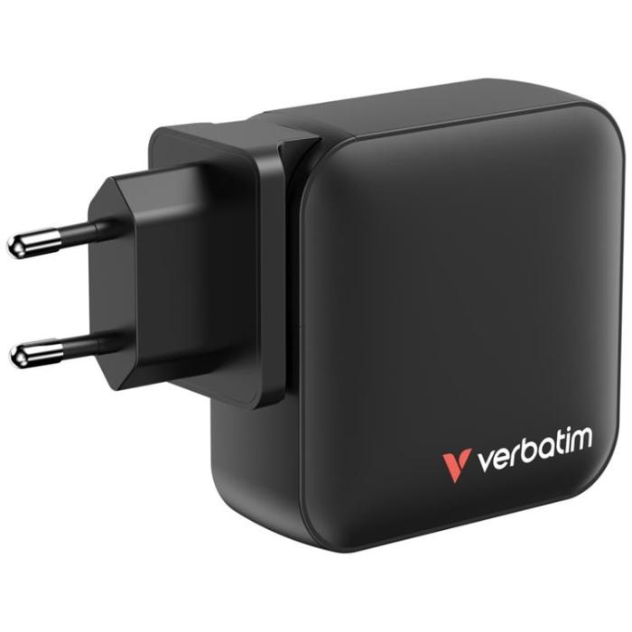 Verbatim - Verbatim Snabbladdare 165W PD 3xUSB-C QC 1xUSB-A GaN Mini - Svart