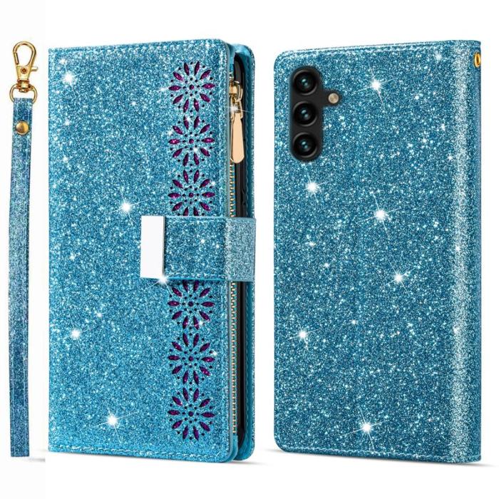 OEM - Starry Sky Samsung Galaxy S26 Fodral Äkta Läder - Blå