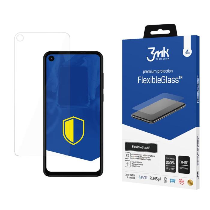 UTGATT - 3MK Flexibel Härdat Glas Skärmskydd Motorola One Action