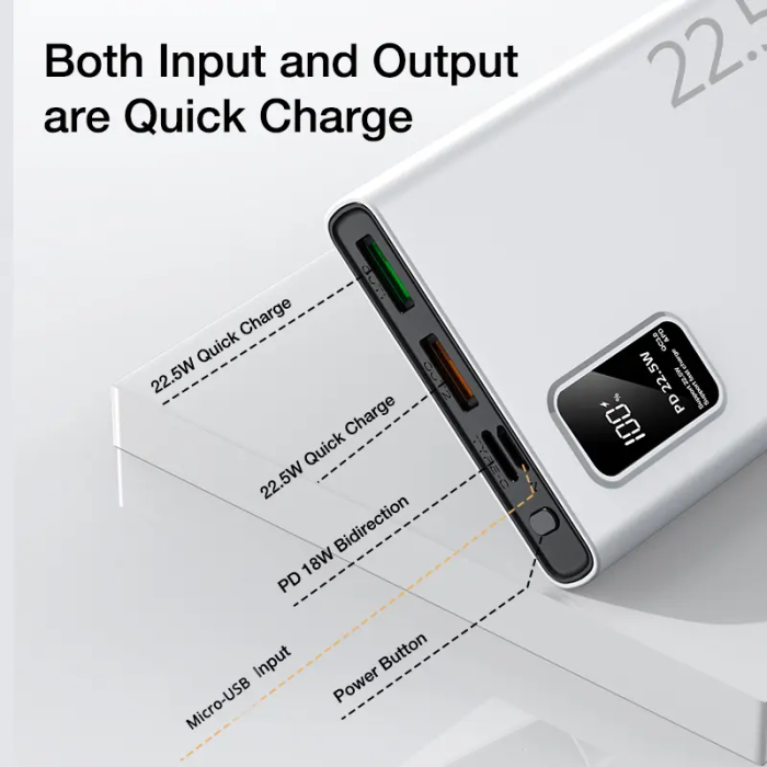 SiGN - SiGN Super Powerbank 10000 mAh, 22.5W - Svart