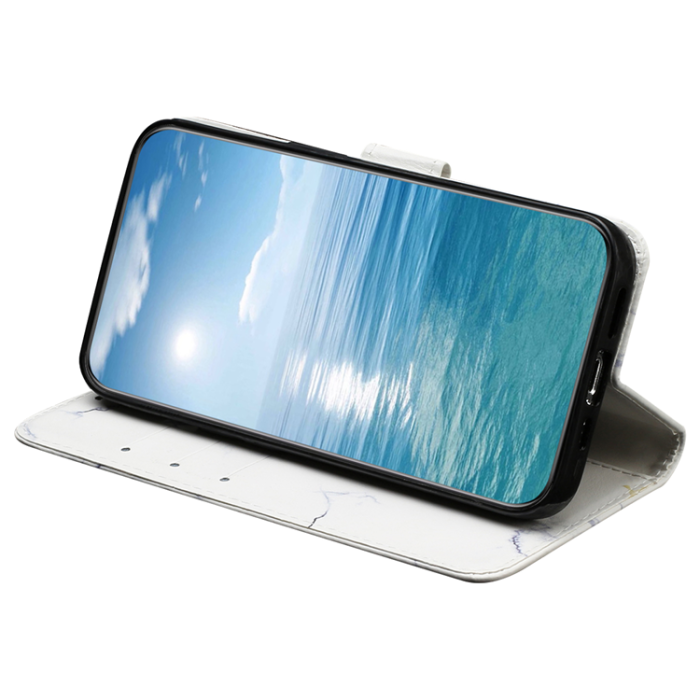 A-One Brand - Sony Xperia 1 VII Plånboksfodral Marble Painted - Vit