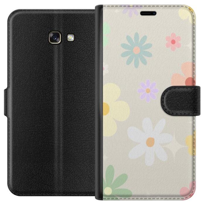 iSecrets - Plånboksfodral till Samsung Galaxy A3 (2017) med fejdande blommor
