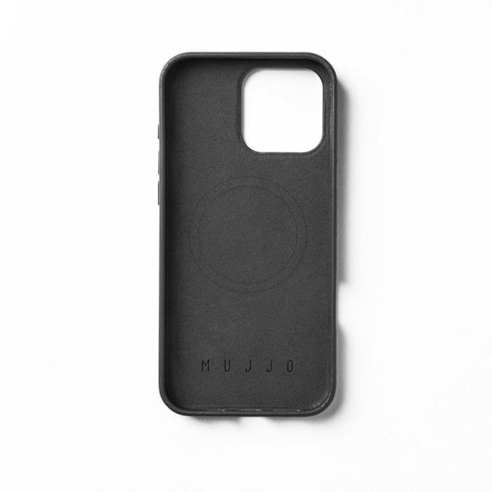 Mujjo - Mujjo iPhone 16 Pro Max Mobilskal MagSafe Läder - Svart