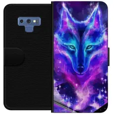 Gustaf - Pl&aring;nboksfodral till Samsung Galaxy Note9 med Neon Varg