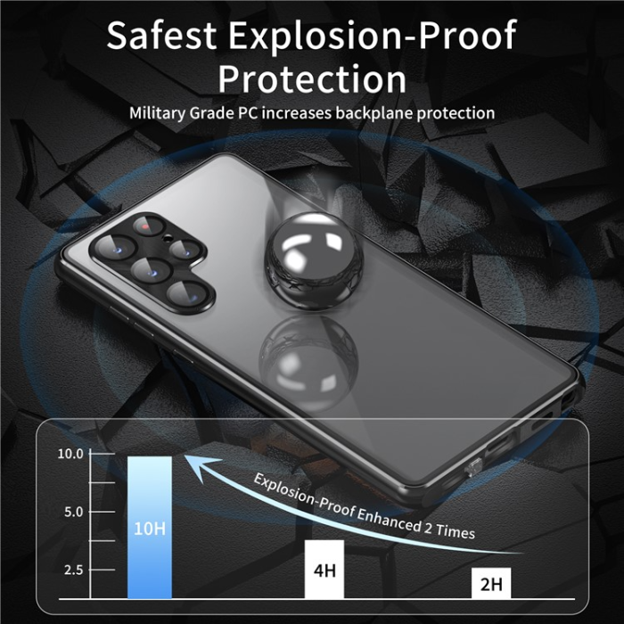 A-One Brand - Galaxy S23 Ultra Mobilskal Privacy Magnetic - Svart