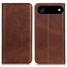 A-One Brand - iPhone 17 Air Plånboksfodral Äkta läder - Coffee