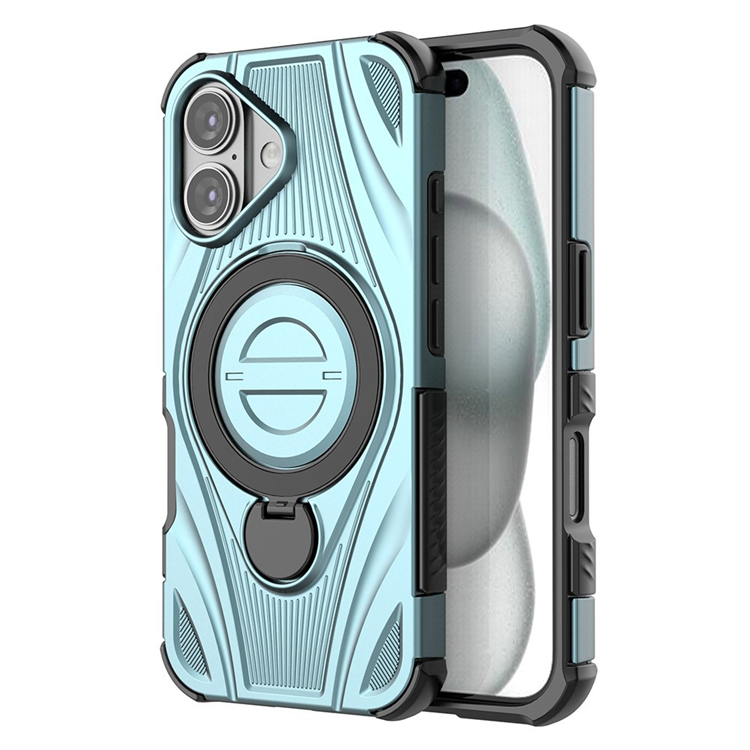 iPhone 16 Mobilskal MagSafe Magnetic Kickstand - Blå | 2353 | AlltMobil