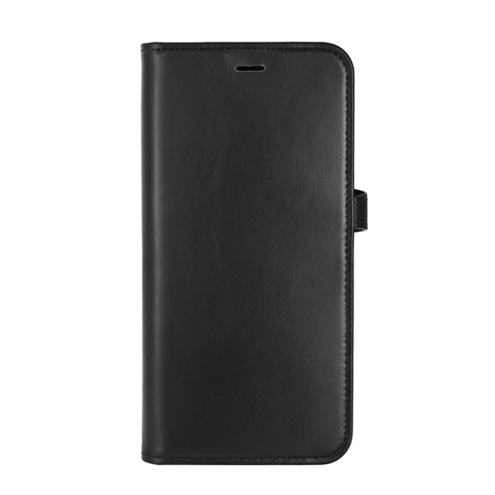 BUFFALO - BUFFALO äkta läder iPhone 16 Plus Plånboksfodral MagSafe 2-i-1 - Svart