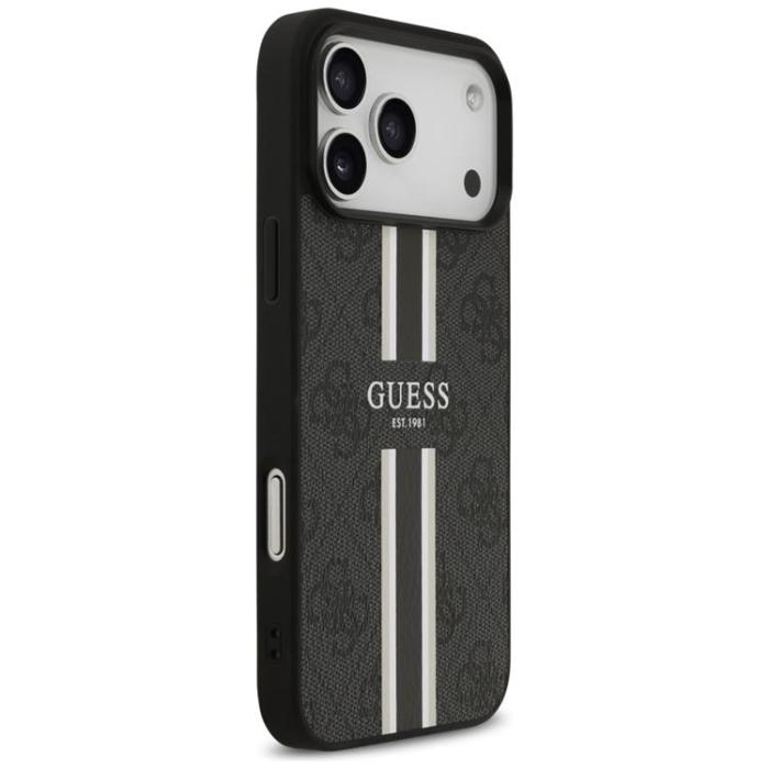 Guess - Guess iPhone 17 Pro Max Mobilskal MagSafe 4G Printed Stripes - Svart