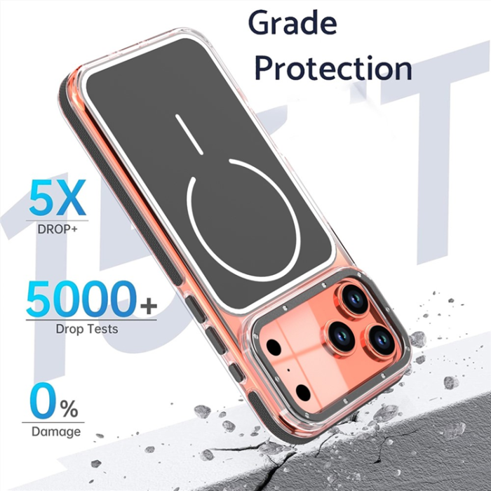 A-One Brand - iPhone 17 Pro Mobilskal MagSafe Dual Färg Shockproof - Svart