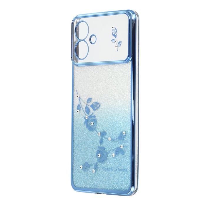 KADEM - KADEM Samsung Galaxy S26 Edge Skal Blommor TPU Flexibel Gradient - Blå