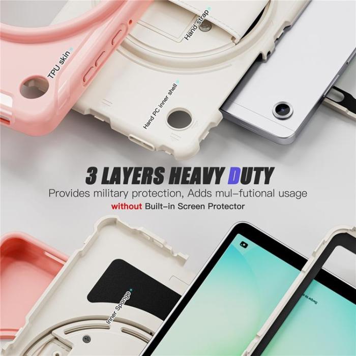 A-One Brand - Galaxy Tab A11 Skal Rotary Kickstand med Handrem