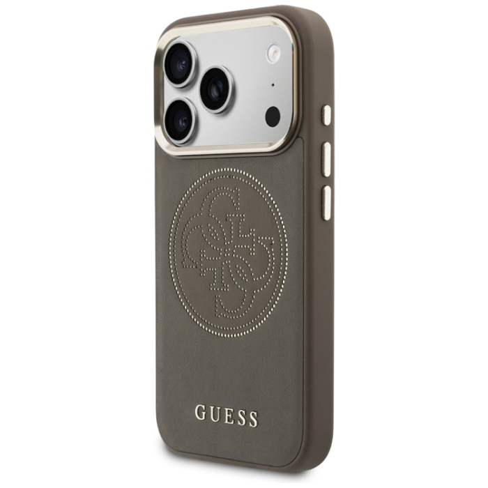 Guess - Guess Mobilskal För iPhone 17 Pro MagSafe Perforated 4G - Brun