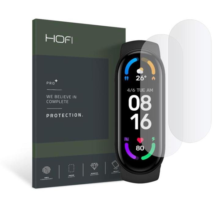 UTGATT1 - Hofi 2-Pack Xiaomi Mi Smart Band 5/6/6 NFC Skärmskydd Hydrogel- Clear