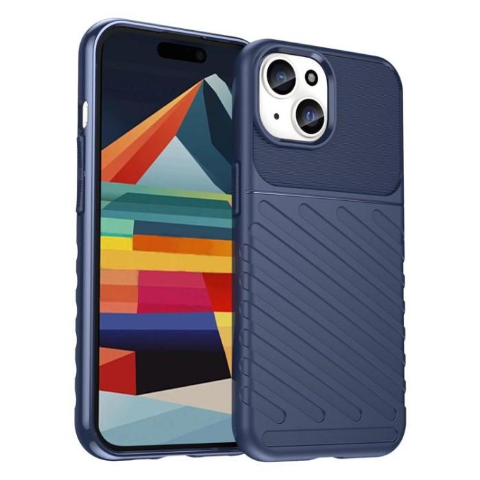 OEM - iPhone 15 Mobilskal Twill Thunder - Blå