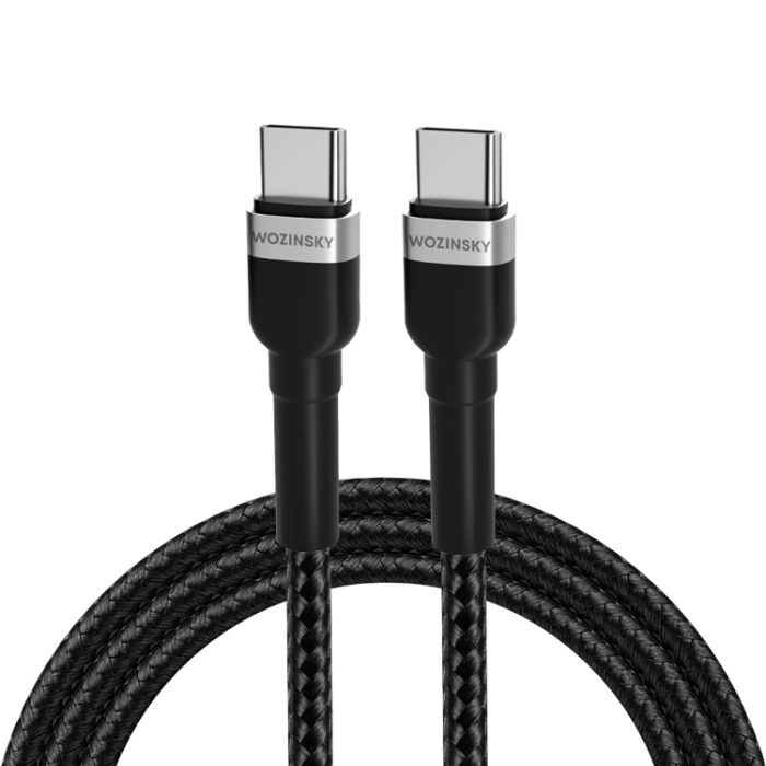 Wozinsky - Wozinsky USB-C till USB-C kabel PD 65W 2m - Svart
